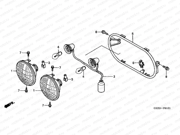 F-1-1 HEADLAMP (NPS505 / 6)