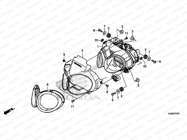 F-1-1 HEADLIGHT (CRF250RL / RLA)