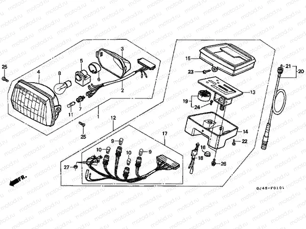 F-1-1 HEADLIGHT / SPEEDOMETER (SH75P / DP / DS)