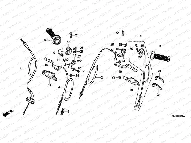 F-1 HANDLE ARM / CABLE