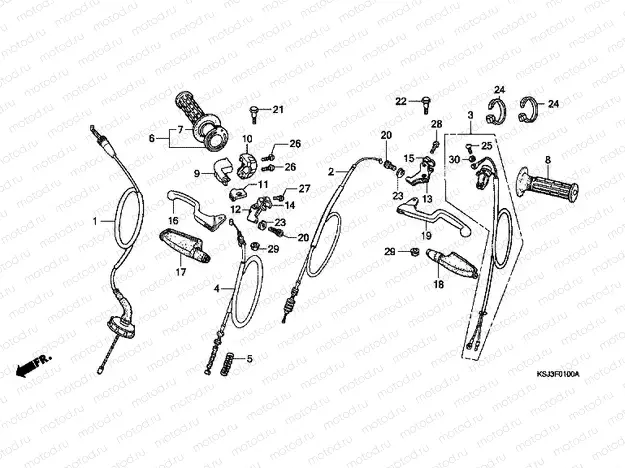 F-1 HANDLE ARM / CABLE