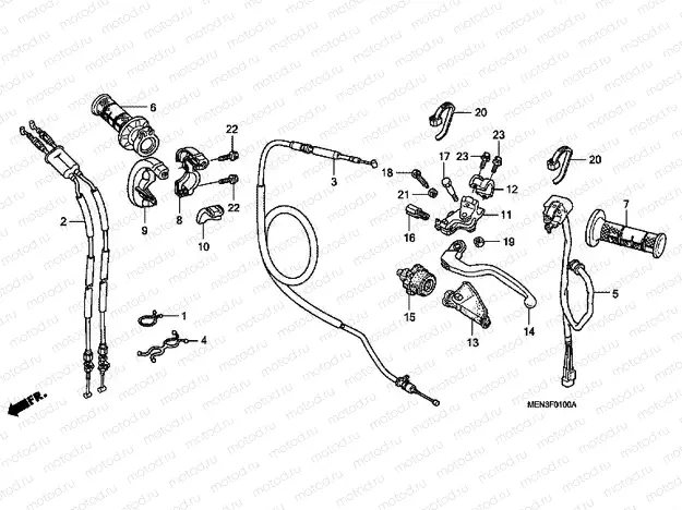 F-1 HANDLE LEVER / SWITCH / CABLE