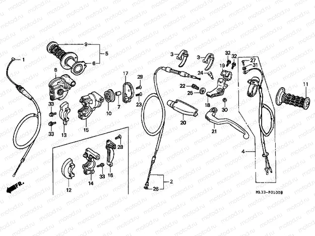 F-1 HANDLE LEVER / SWITCH / CABLE