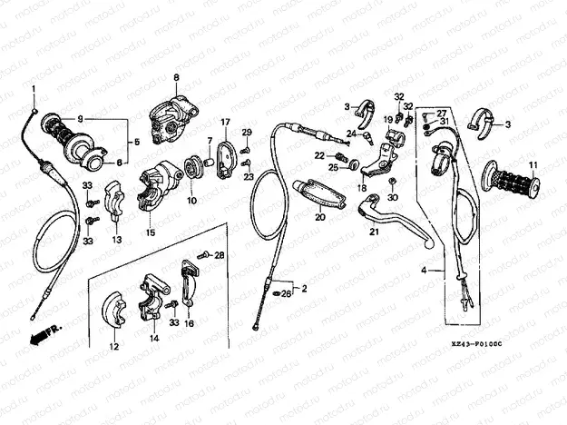 F-1 HANDLE LEVER / SWITCH / CABLE
