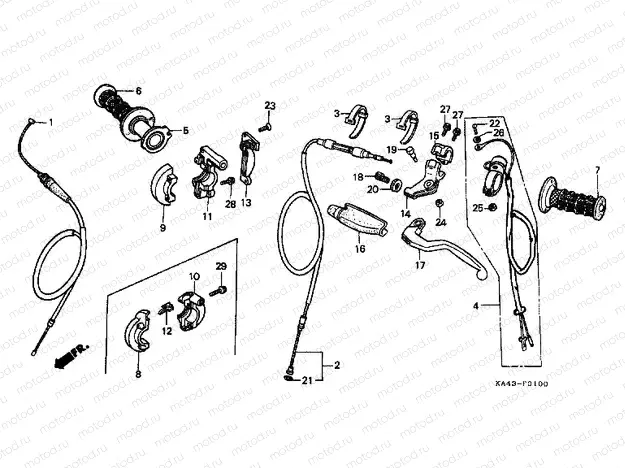 F-1 HANDLE LEVER / SWITCH / CABLE