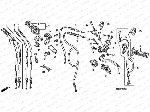 F-1 HANDLE LEVER / SWITCH / CABLE
