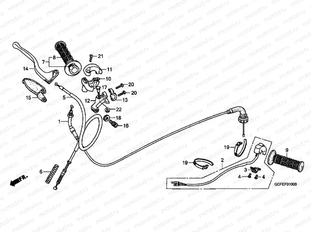 F-1 HANDLE LEVER / SWITCH / CABLE