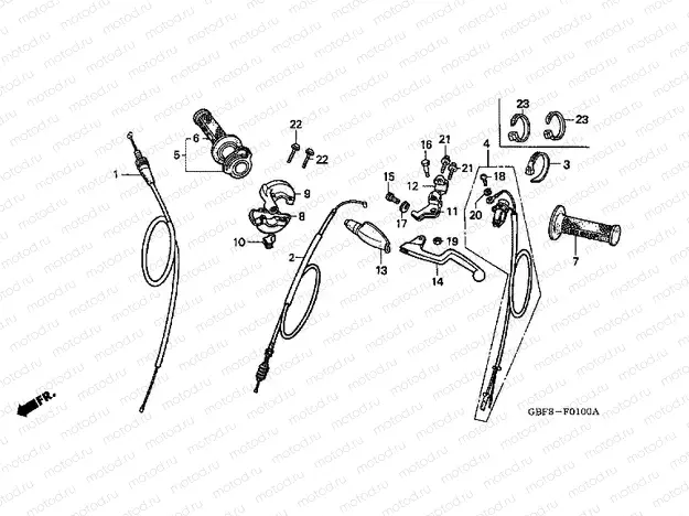 F-1 HANDLE LEVER / SWITCH / CABLE