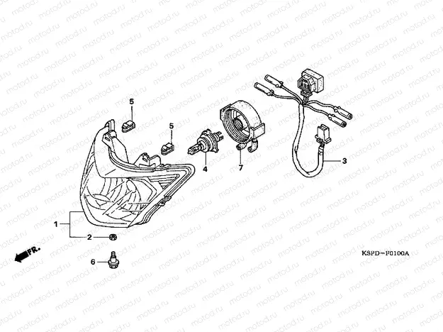F-1 HEADLAMP (CBF1505 / M5 / 6 / M6 / 7 / M7 / M9 / MA)
