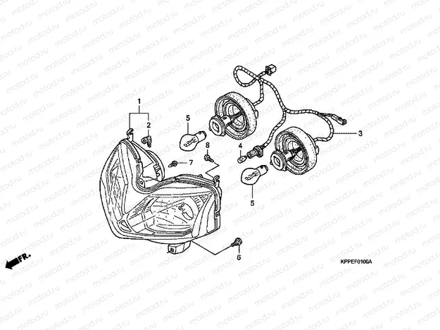 F-1 HEADLAMP (CBR125R / RS / RW5 / RW6 / RW8)