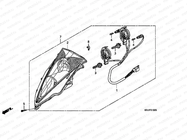 F-1 HEADLAMP (FES1253-5) (FES1503-5)