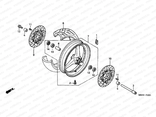 F-10-1 FRONT WHEEL (01 -06)