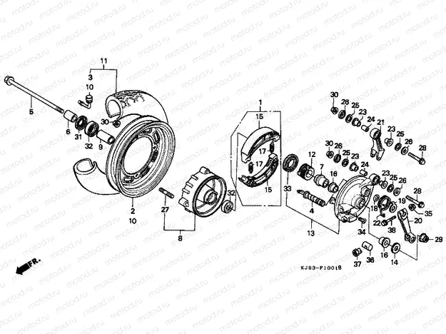 F-10-1 FRONT WHEEL (CH125J / L / M / N / P / R)