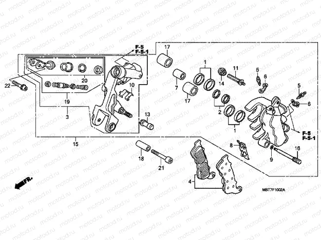 F-10-2 FRONT BRAKE CALIPER (B.)