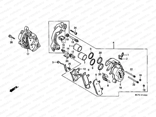 F-10 FRONT BRAKE CALIPER (1)