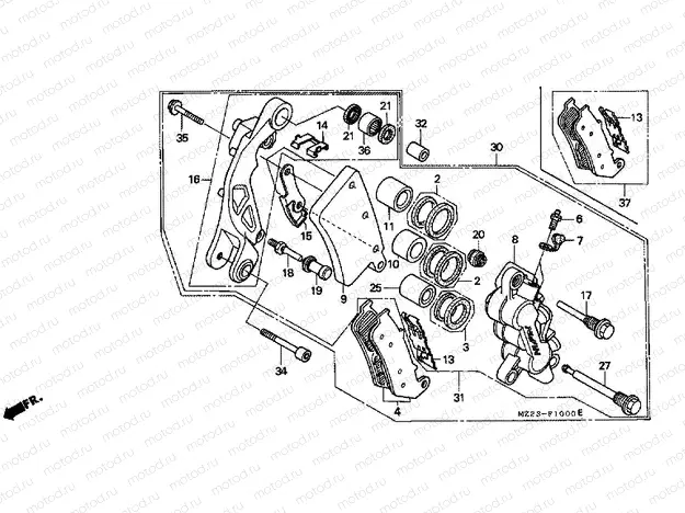 F-10 FRONT BRAKE CALIPER (1)