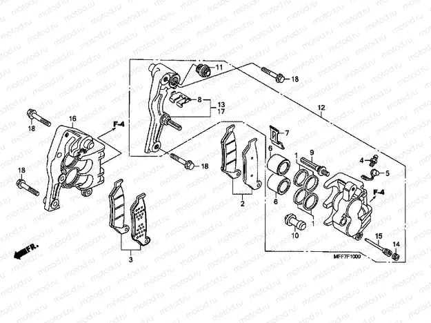 F-10 FRONT BRAKE CALIPER