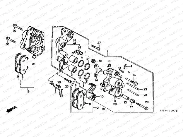 F-10 FRONT BRAKE CALIPER