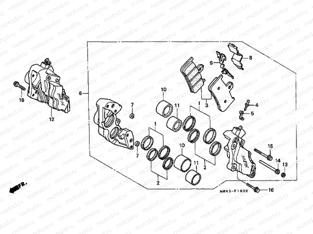 F-10 FRONT BRAKE CALIPER