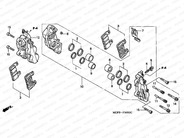 F-10 FRONT BRAKE CALIPER
