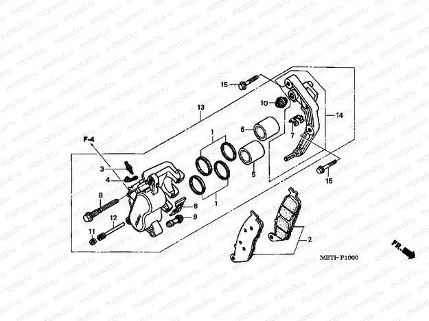 F-10 FRONT BRAKE CALIPER (CBF500)