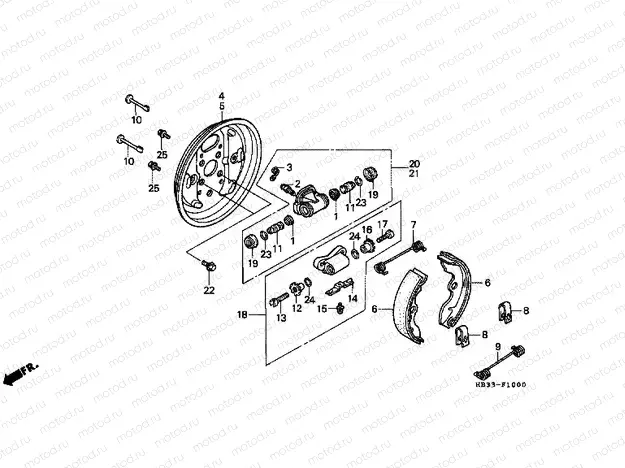 F-10 FRONT BRAKE PANEL