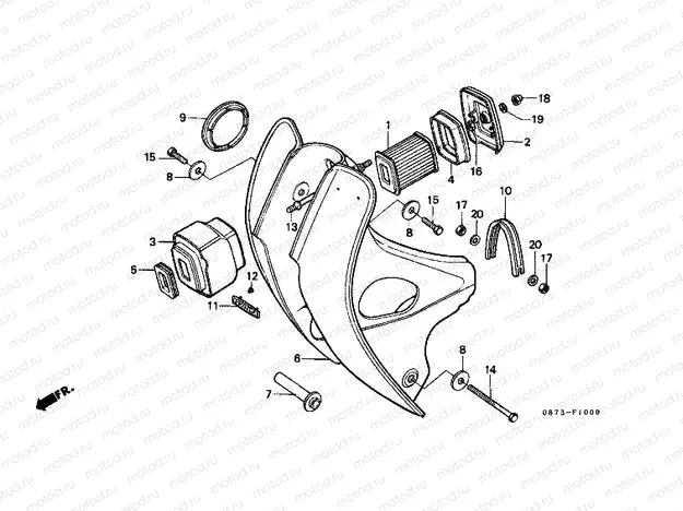 F-10 FRONT COVER / AIR FILTER