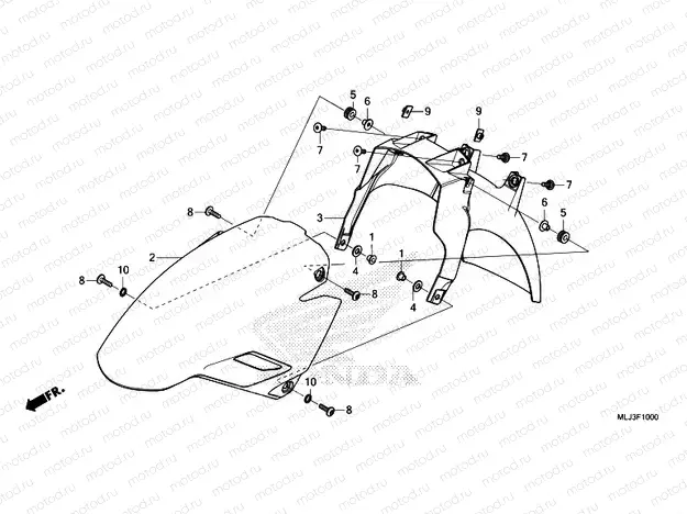 F-10 FRONT FENDER
