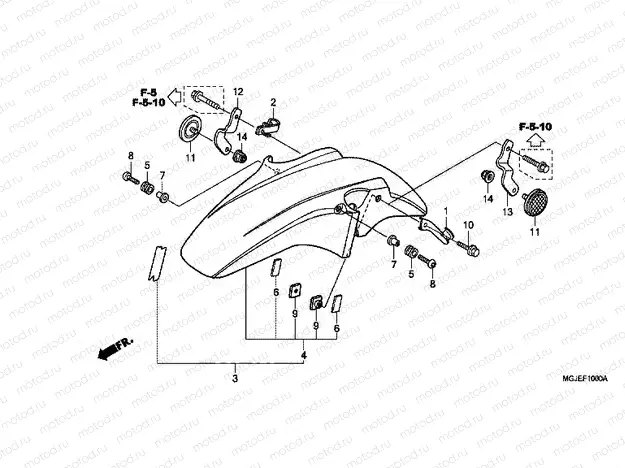 F-10 FRONT FENDER