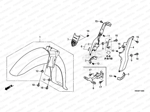 F-10 FRONT FENDER
