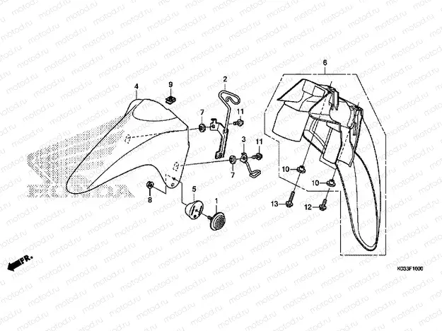 F-10 FRONT FENDER