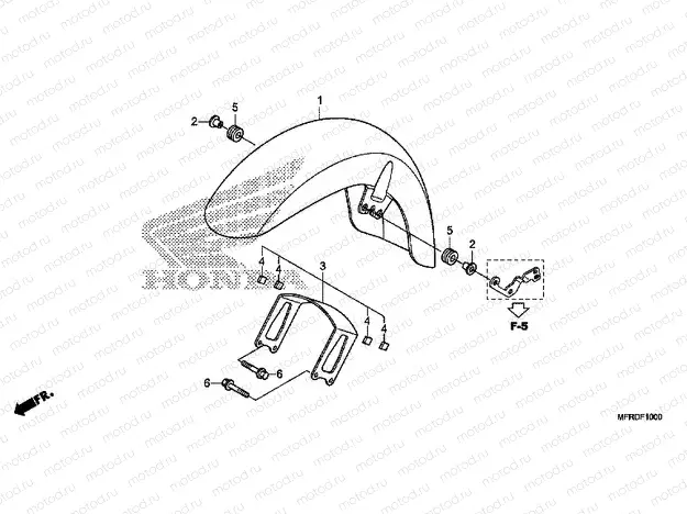 F-10 FRONT FENDER (VT1300CR)