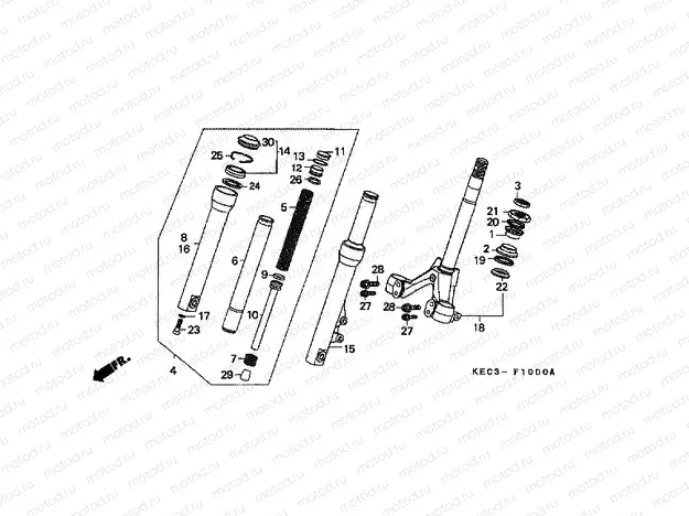 F-10 FRONT FORK / FRONT COVER