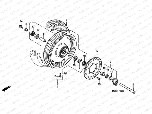 F-10 FRONT WHEEL