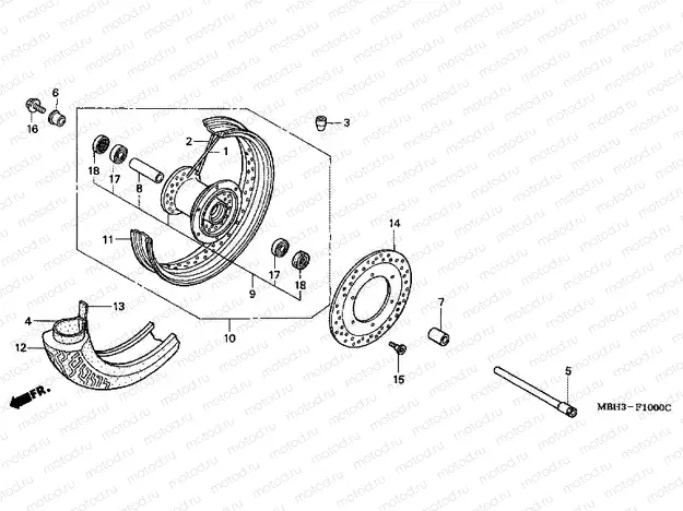 F-10 FRONT WHEEL