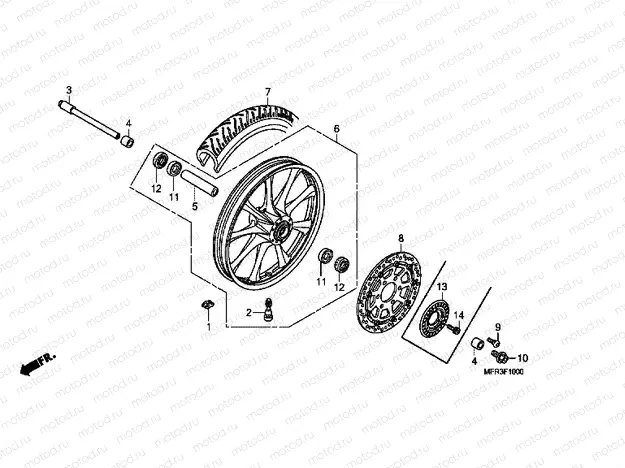 F-10 FRONT WHEEL