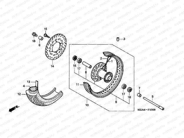 F-10 FRONT WHEEL