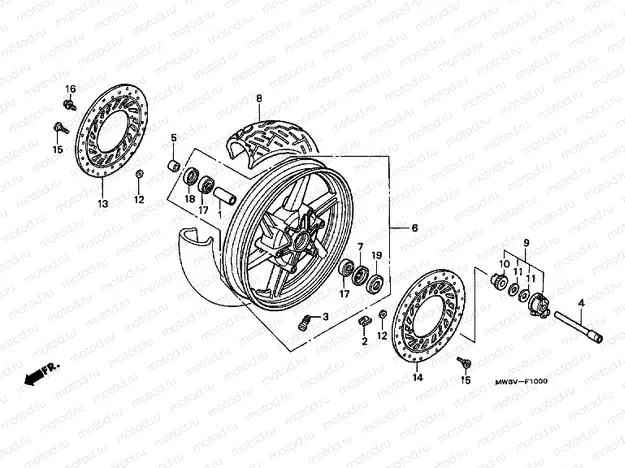 F-10 FRONT WHEEL