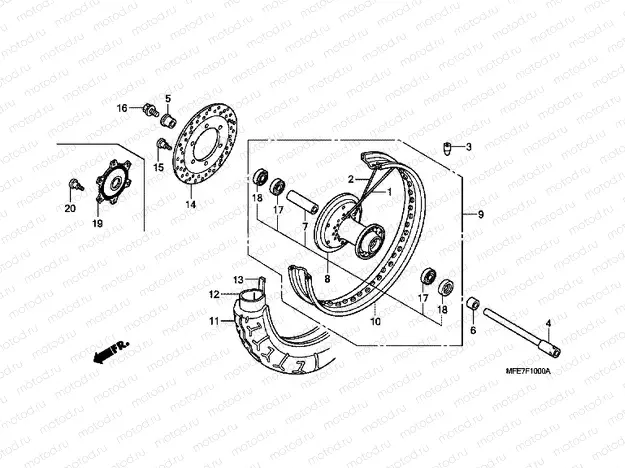 F-10 FRONT WHEEL