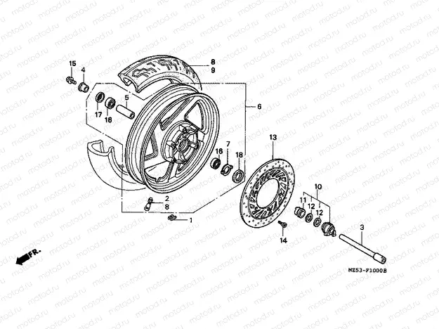 F-10 FRONT WHEEL