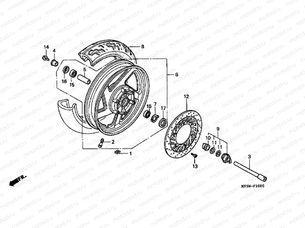 F-10 FRONT WHEEL