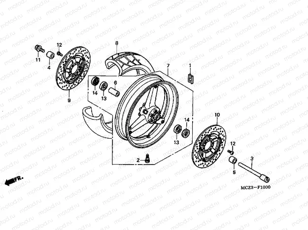 F-10 FRONT WHEEL