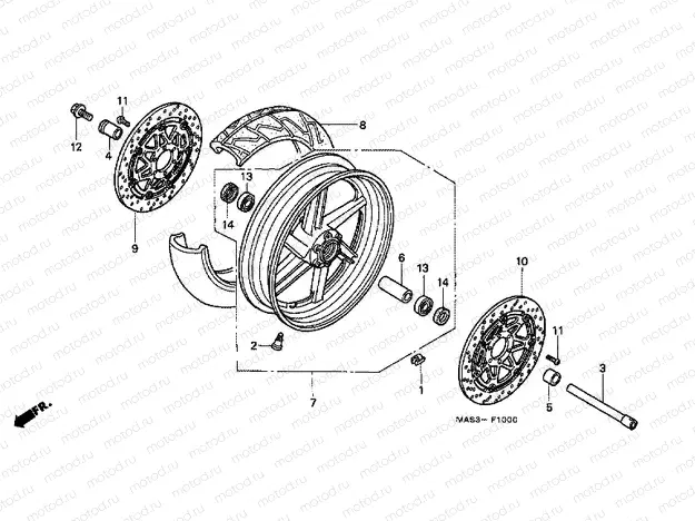 F-10 FRONT WHEEL