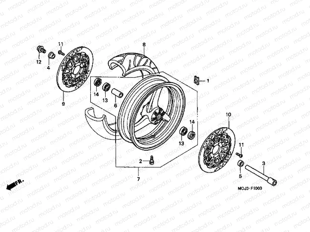 F-10 FRONT WHEEL