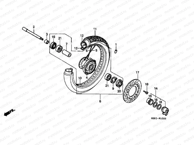 F-10 FRONT WHEEL