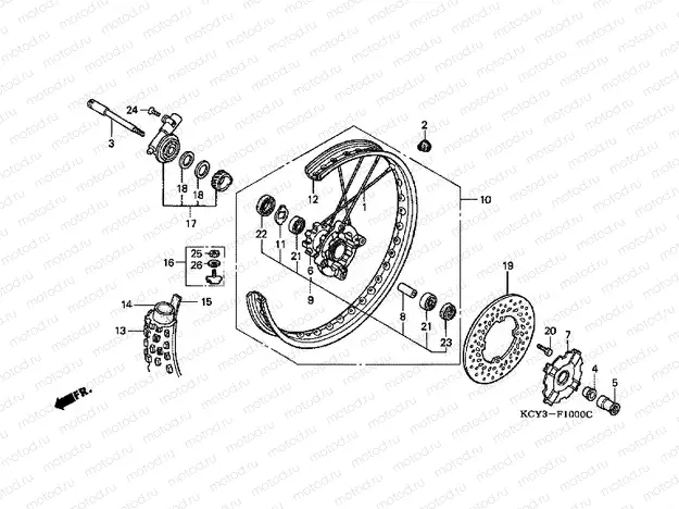 F-10 FRONT WHEEL