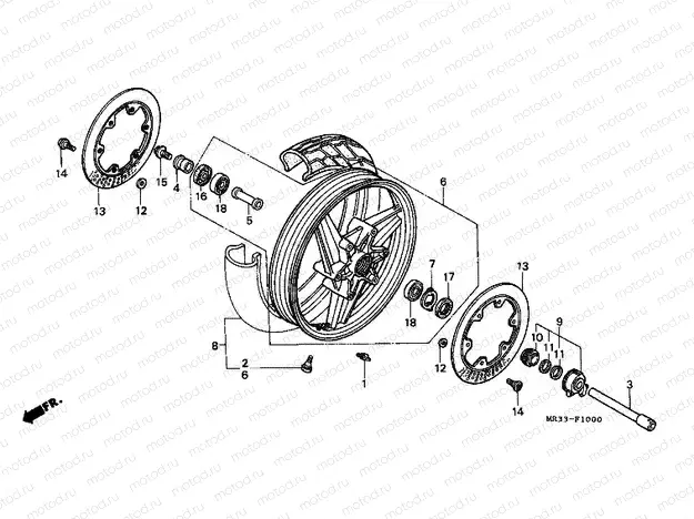F-10 FRONT WHEEL