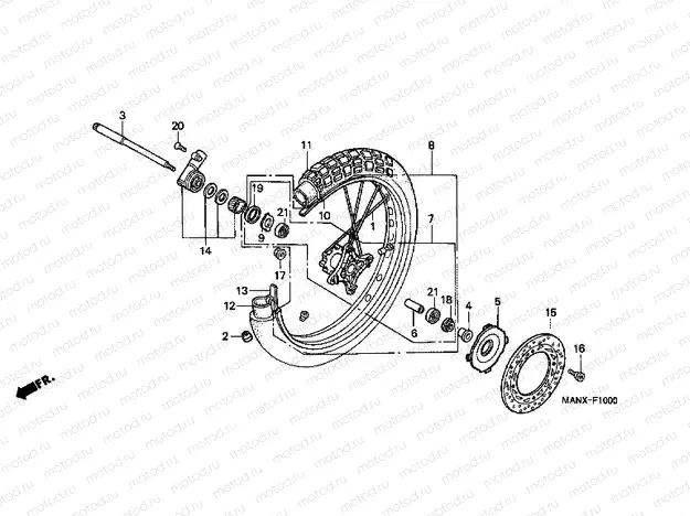 F-10 FRONT WHEEL