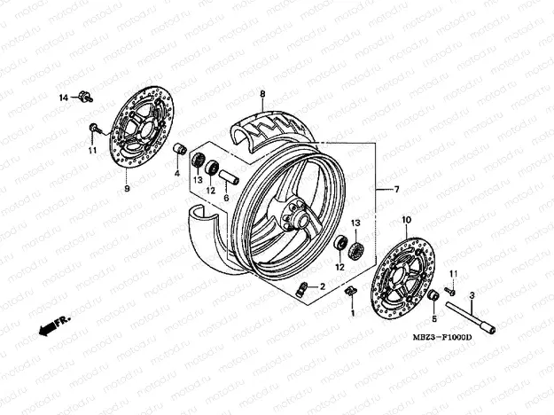 F-10 FRONT WHEEL