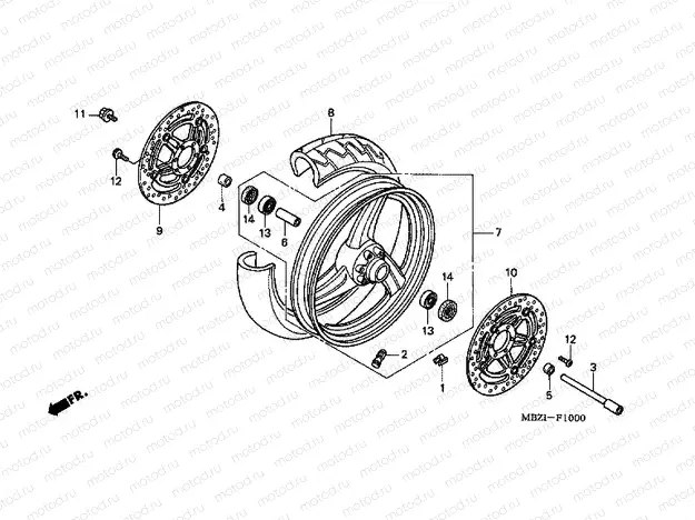 F-10 FRONT WHEEL